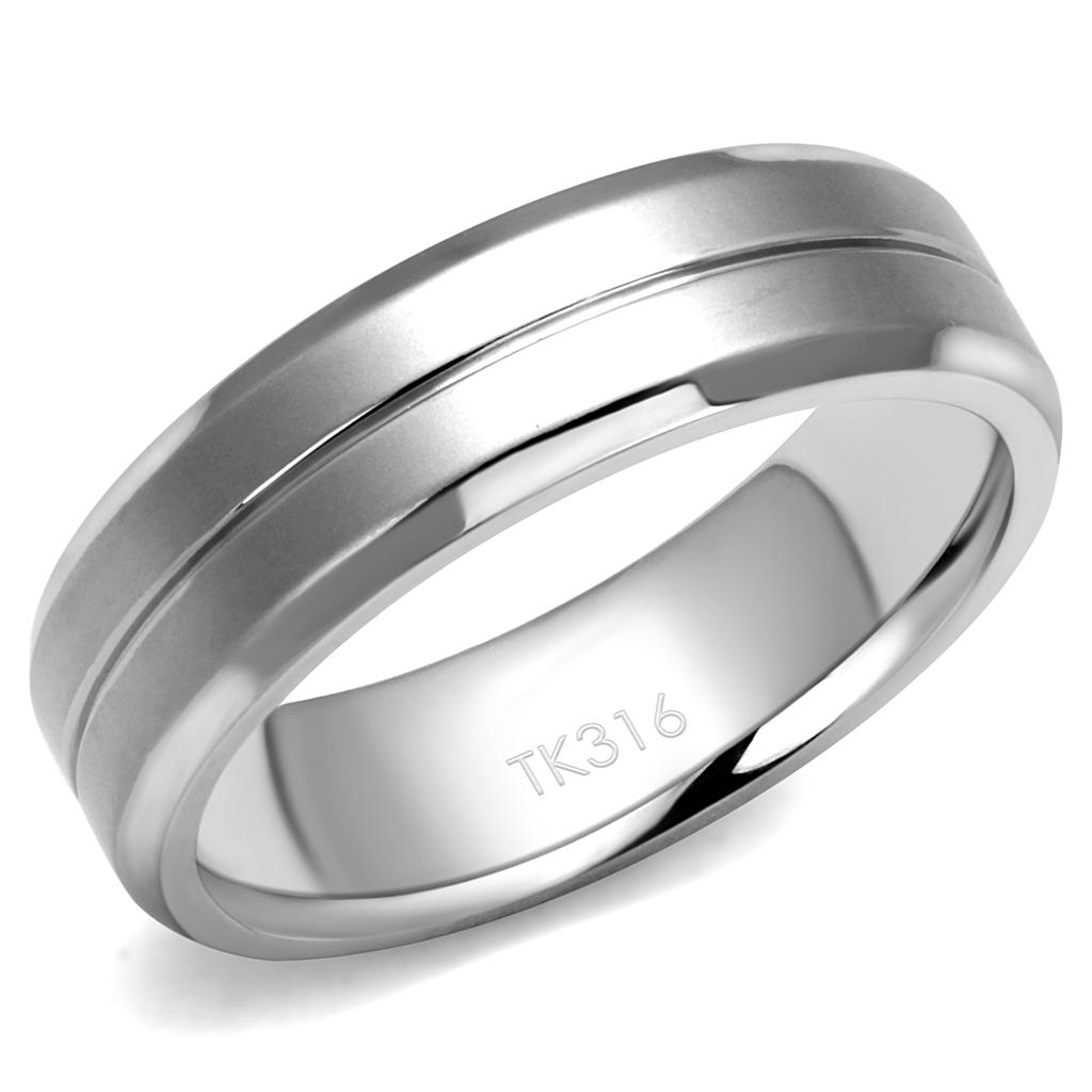 Men's stainless steel ring with a high polished finish, featuring a minimalist no stone design, perfect for everyday wear.