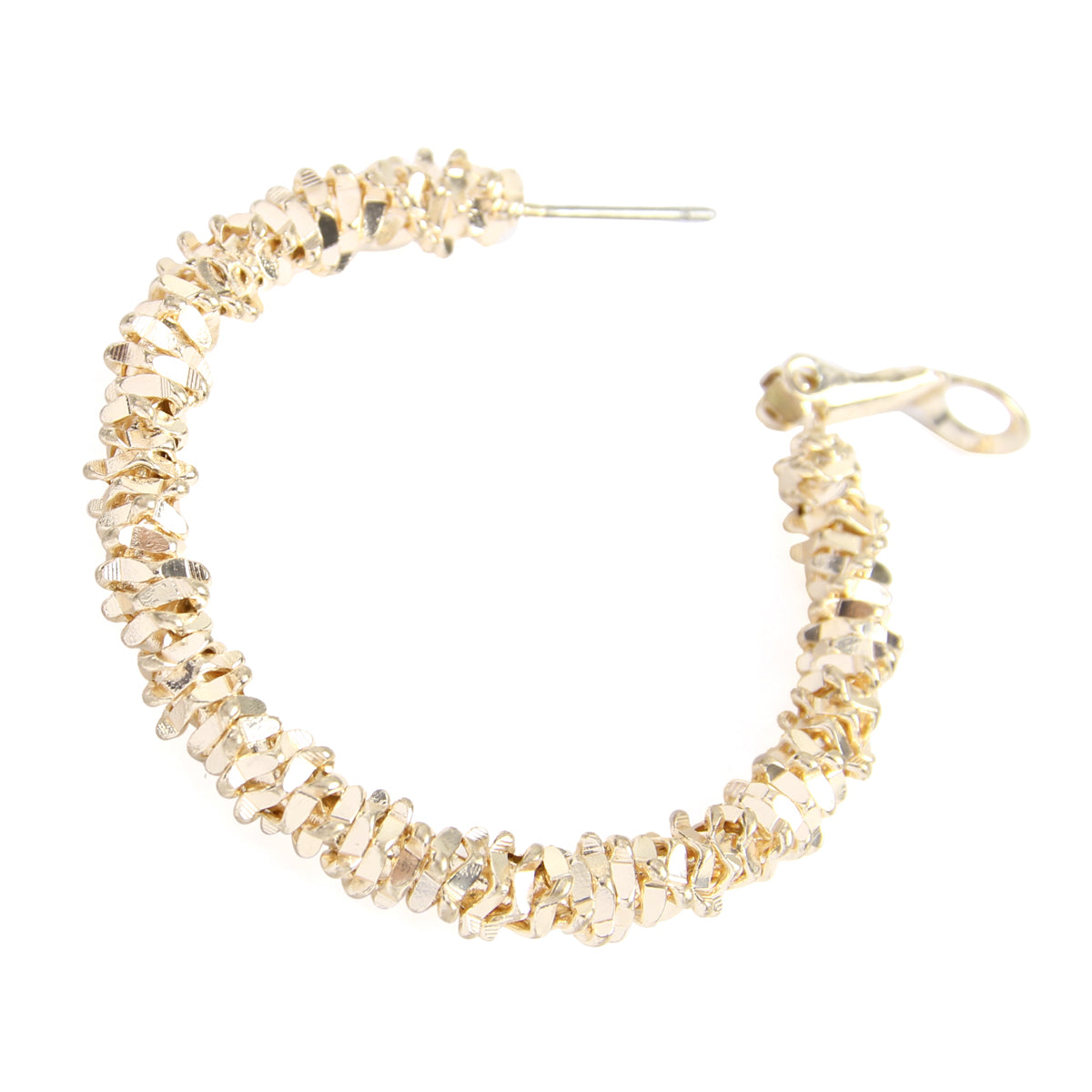 Metal Beads Hoop Earrings by DOBBI in various colors, showcasing their elegant design and 1.5-inch diameter.