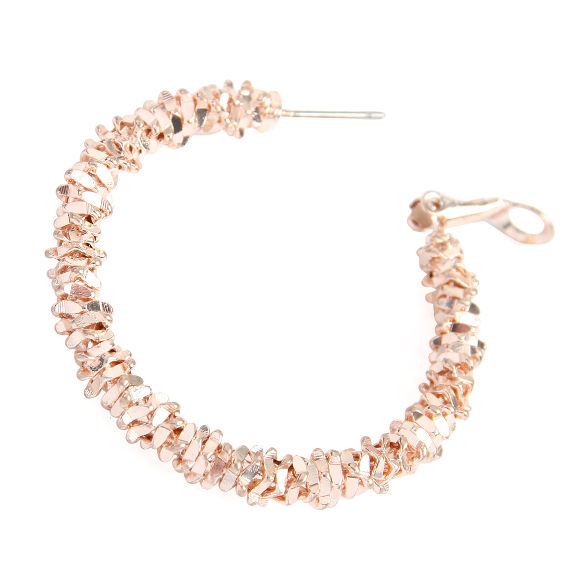 Metal Beads Hoop Earrings by DOBBI in various colors, showcasing their elegant design and 1.5-inch diameter.