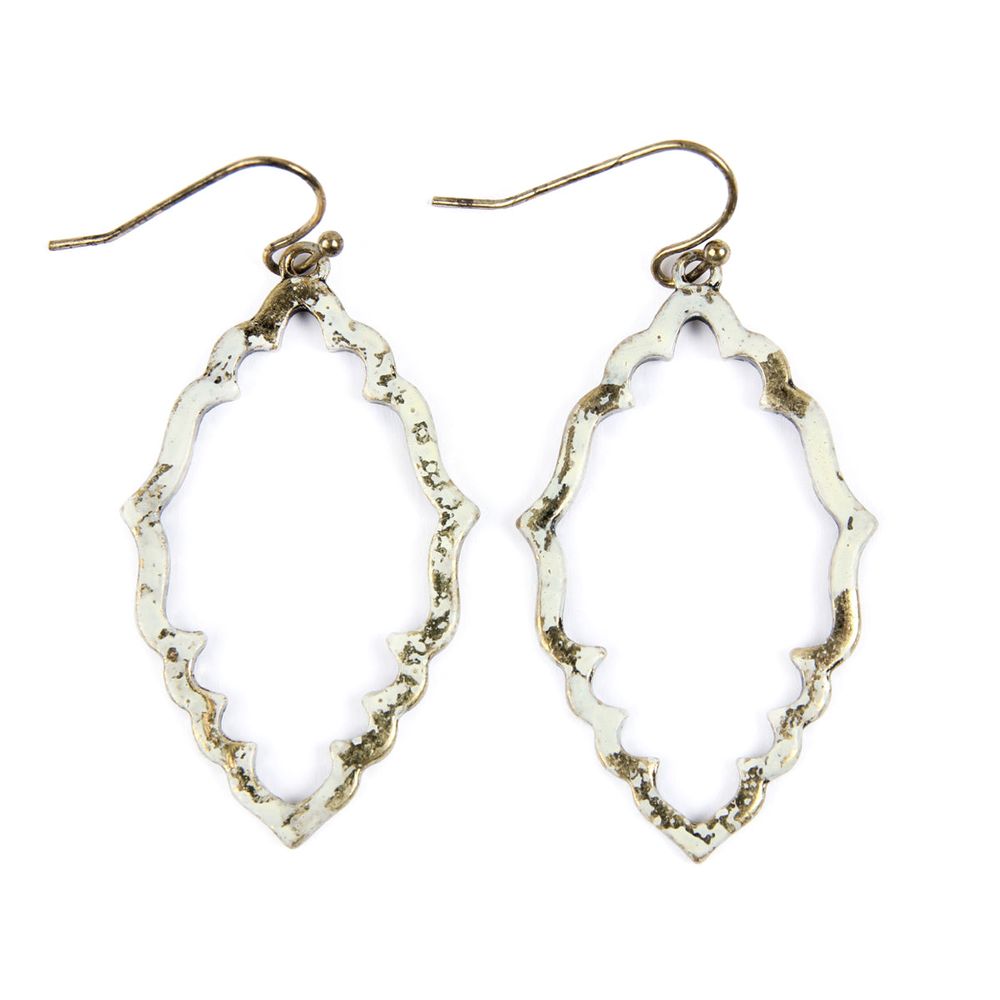 Metal Marquise Fish Hook Drop Dangle Earrings in various colors, showcasing their elegant design and lightweight structure.