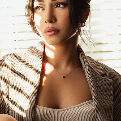 MINI Heart Necklace featuring a delicate heart pendant on a 14k gold plated stainless steel chain.