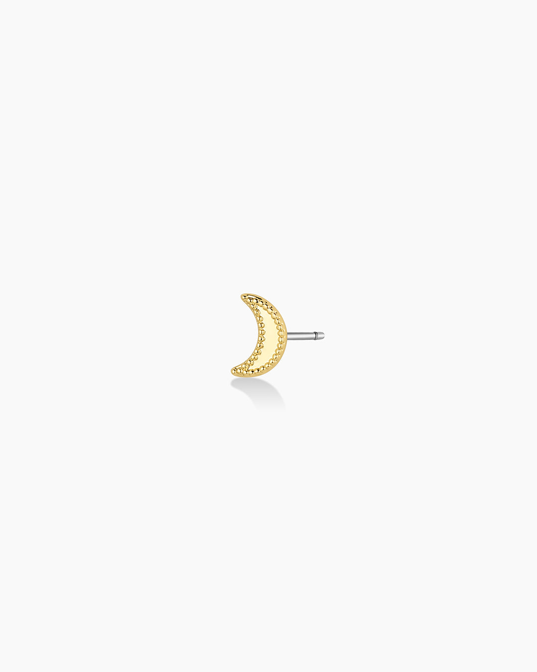 Elegant Moon Charm Studs featuring delicate moon design, perfect for any occasion.