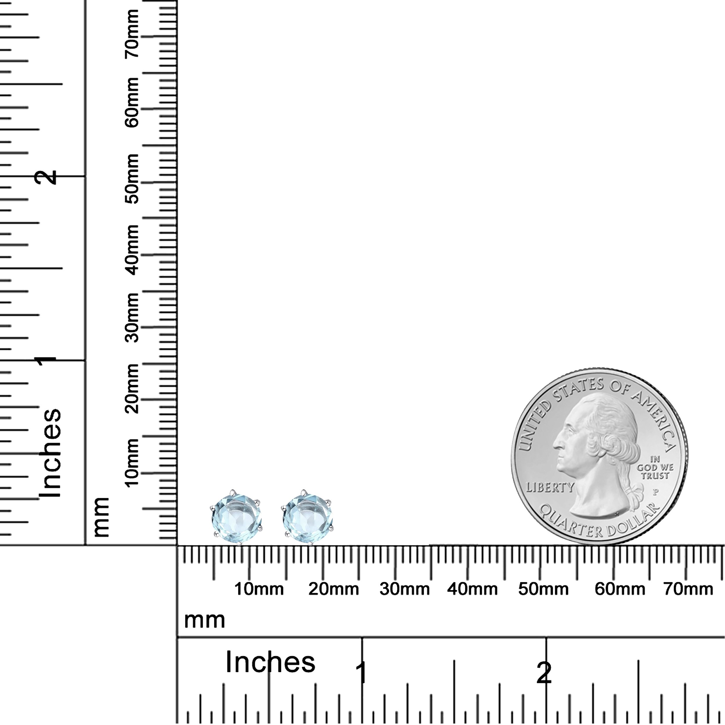 Multi Gemstone Stud Earrings in Sterling Silver featuring vibrant lab-created gemstones set in a high polished finish.