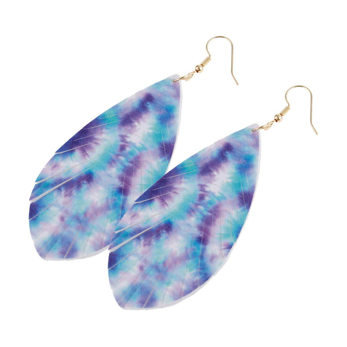 Multicolor Printed Leather Tassel Hook Drop Dangle Earrings featuring vibrant colors and stylish tassel design.