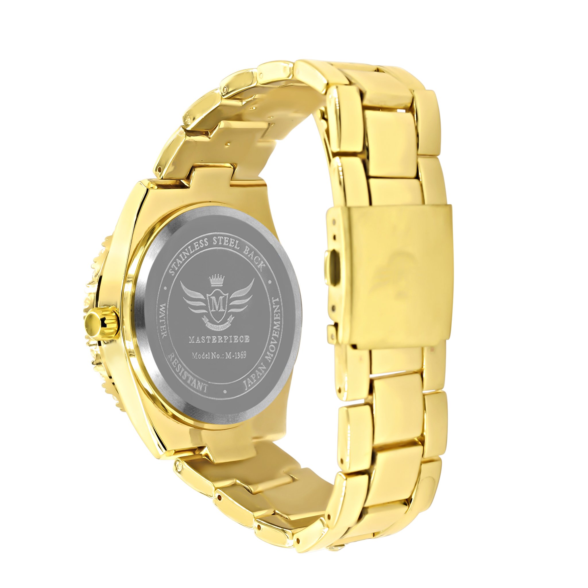 NIGHT SPARKLER Hip Hop Metal Watch featuring a stylish metal bracelet, CZ stone bezel, and bold indices.