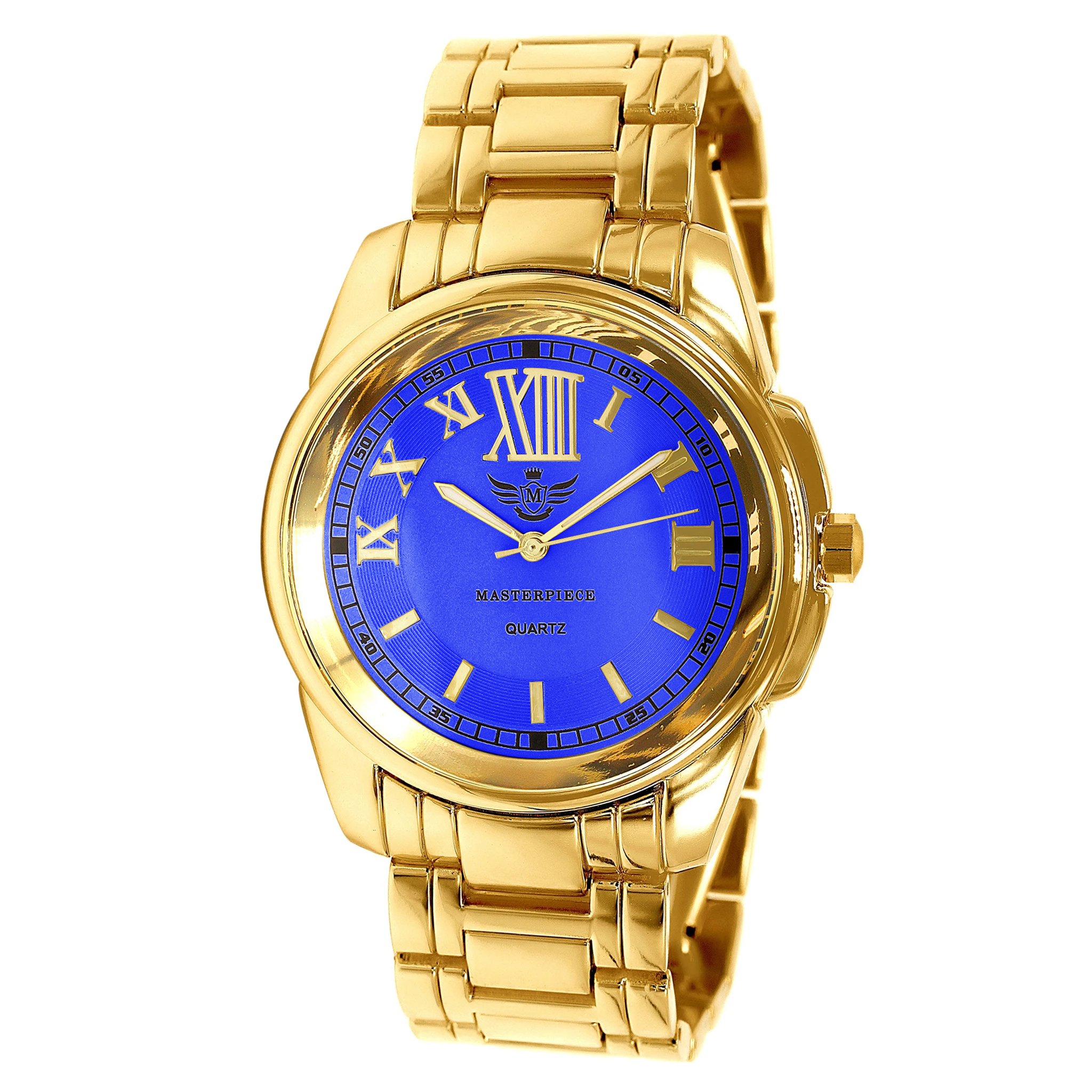 Oppressive Classic Metal watch featuring rhinestones, unidirectional bezel, and adjustable links, showcasing a bold and elegant design.