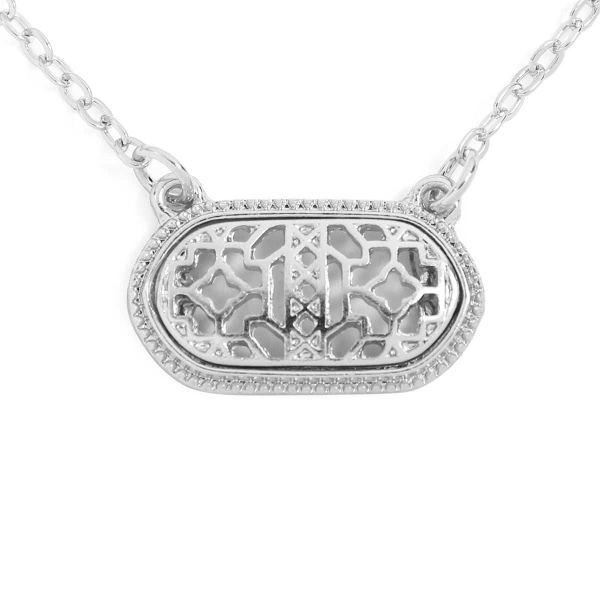 Oval Shape Filigree Necklaces and Earrings Set in various colors, showcasing intricate filigree design and elegant style.