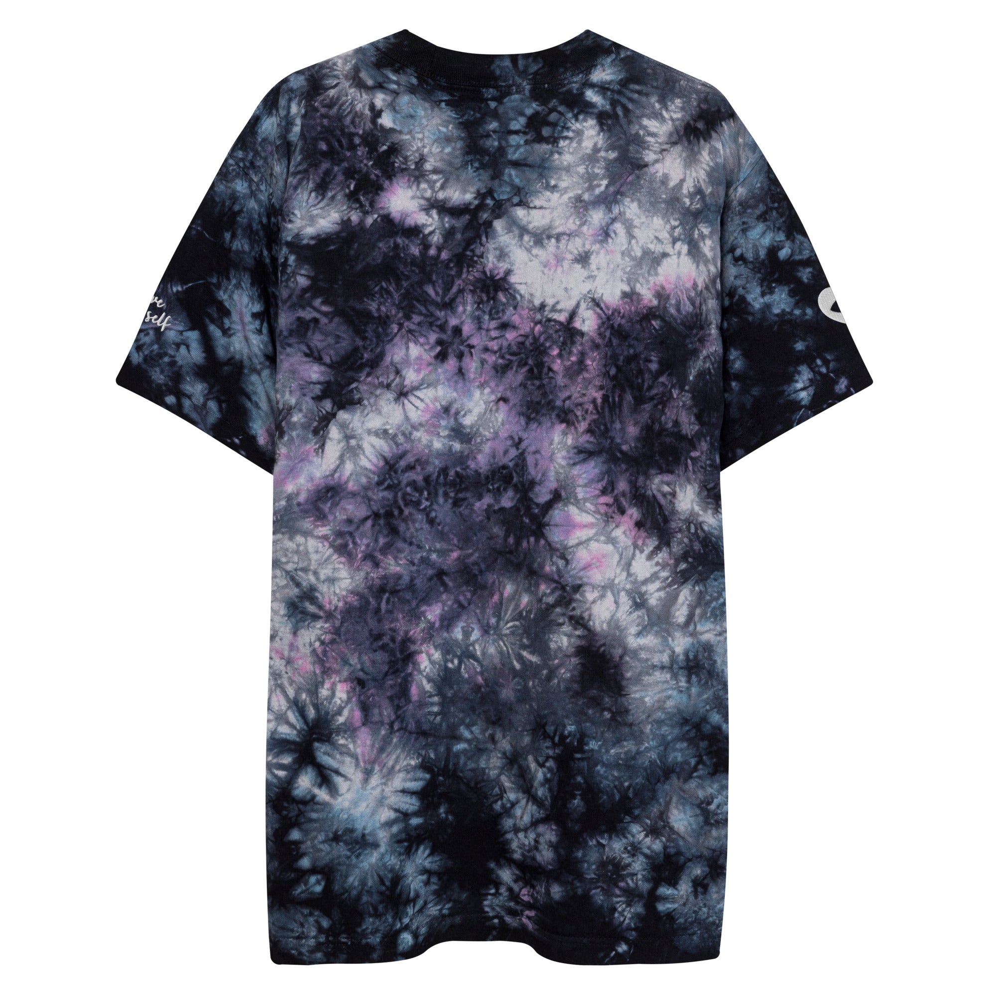 Self Love Oversized Tie-Dye T-Shirt in vibrant colors, showcasing a relaxed fit and ribbed neck design.