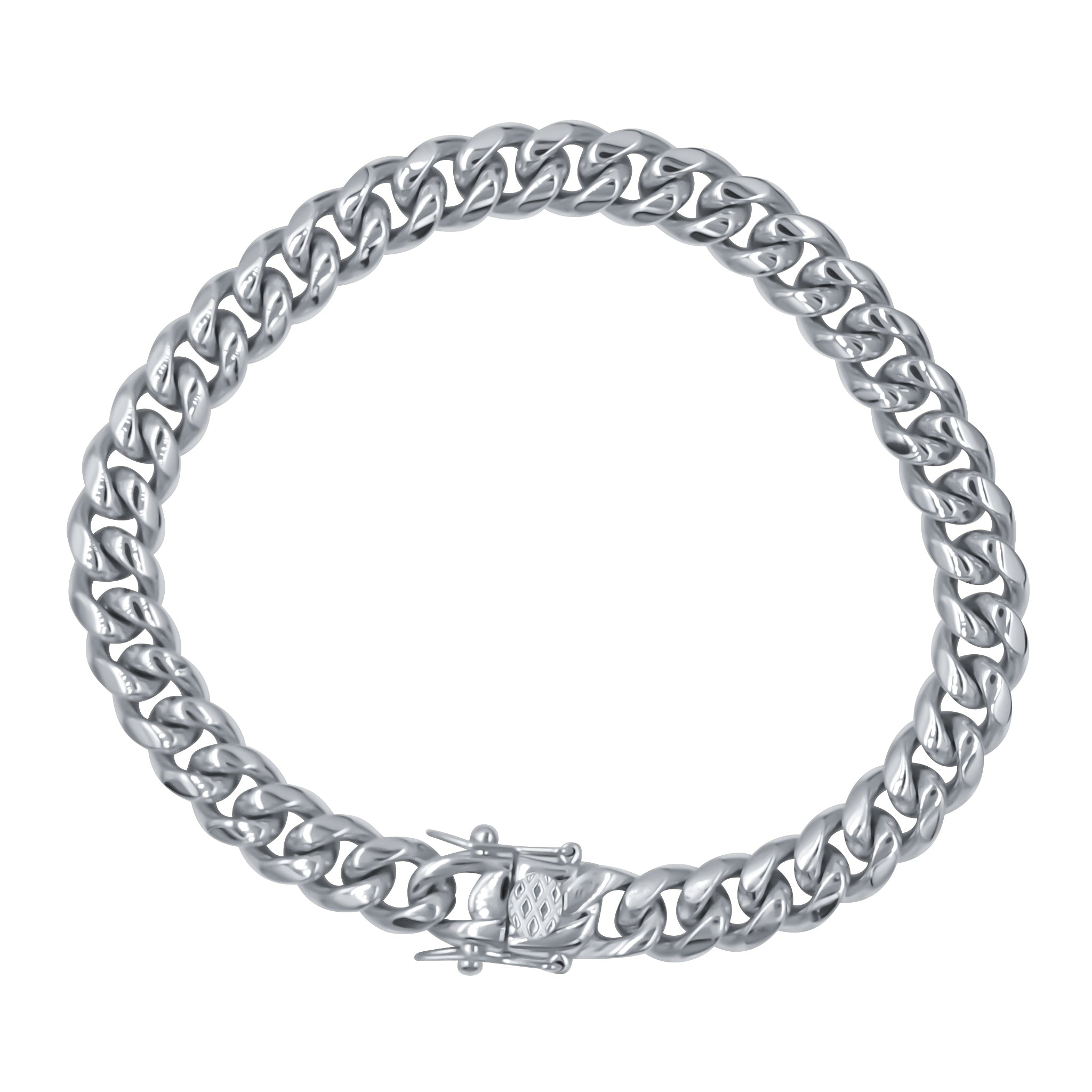PARADISIACAL 10MM Steel Bracelet showcasing its sleek design and shiny finish, perfect for stylish accessorizing.
