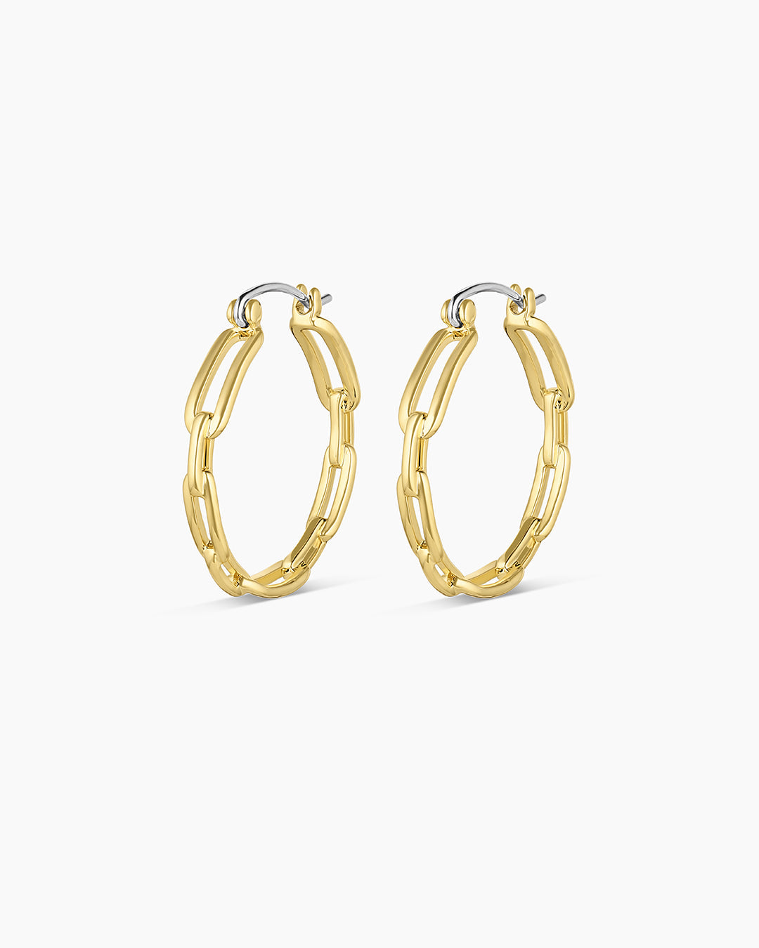 Elegant Parker Link Hoops featuring a unique link design, crafted from high-quality materials for a timeless look.