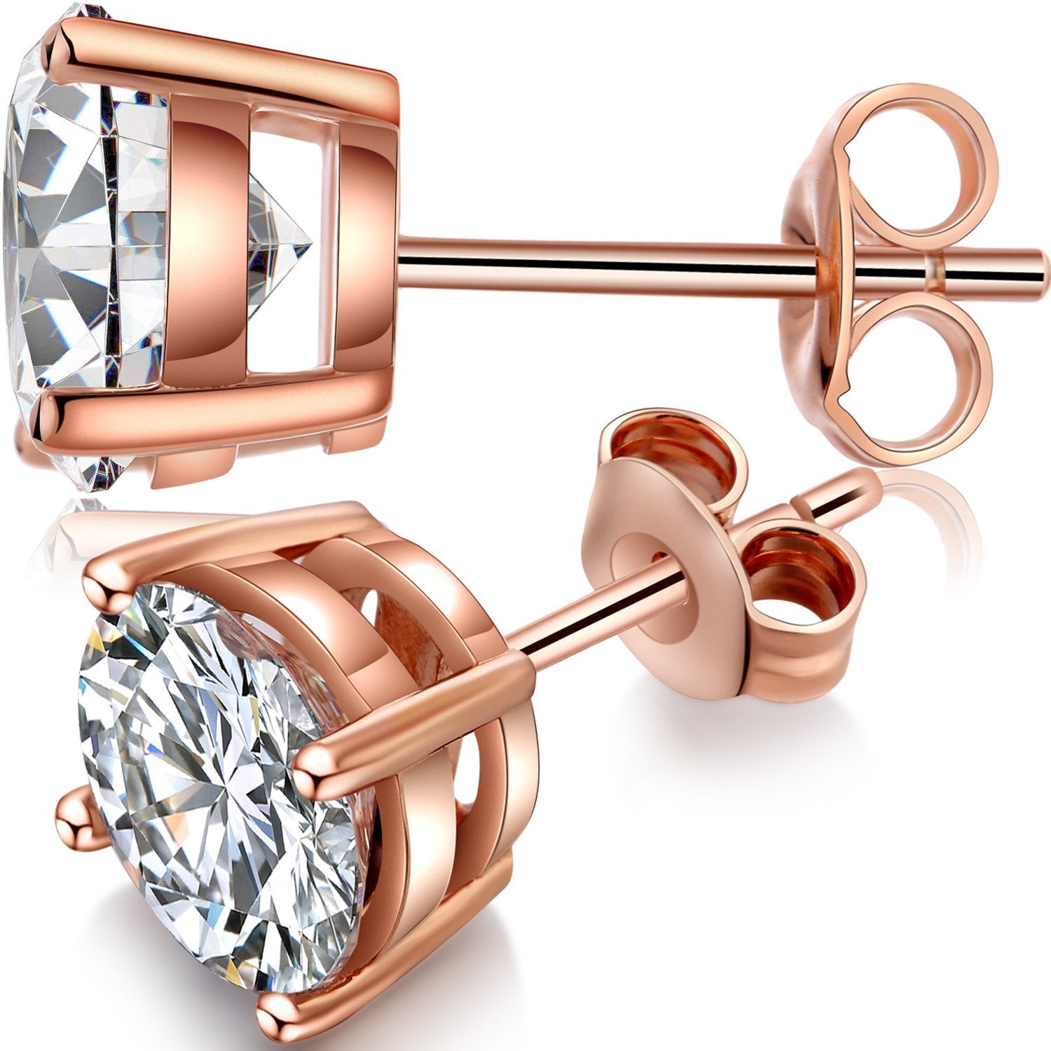 Pave Halo Disc Necklace and Stud Earring set featuring Austrian crystals in a luxe gift box, showcasing elegant rose gold plating.