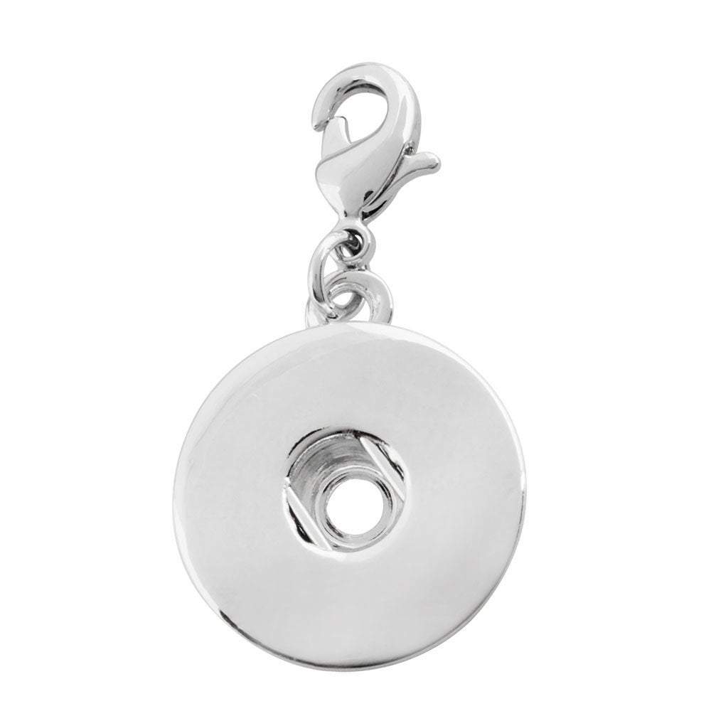 Studio66 Simple Snap Charm Pendant with an 18" rolo chain, showcasing customizable snap charms for personalized jewelry.