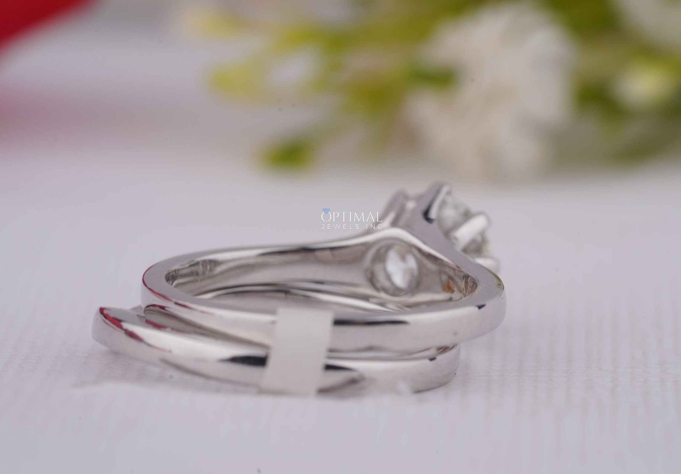 Plain Band Lab Grown Diamond Ring featuring a 1.50 Ct round cut diamond set in white gold, showcasing its elegant design.