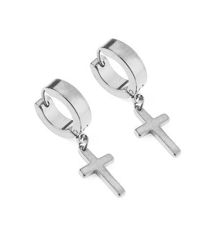 Prodigious Dangling Cross Earrings featuring a stylish cross design made from rust-free metal, lightweight and perfect for everyday wear.