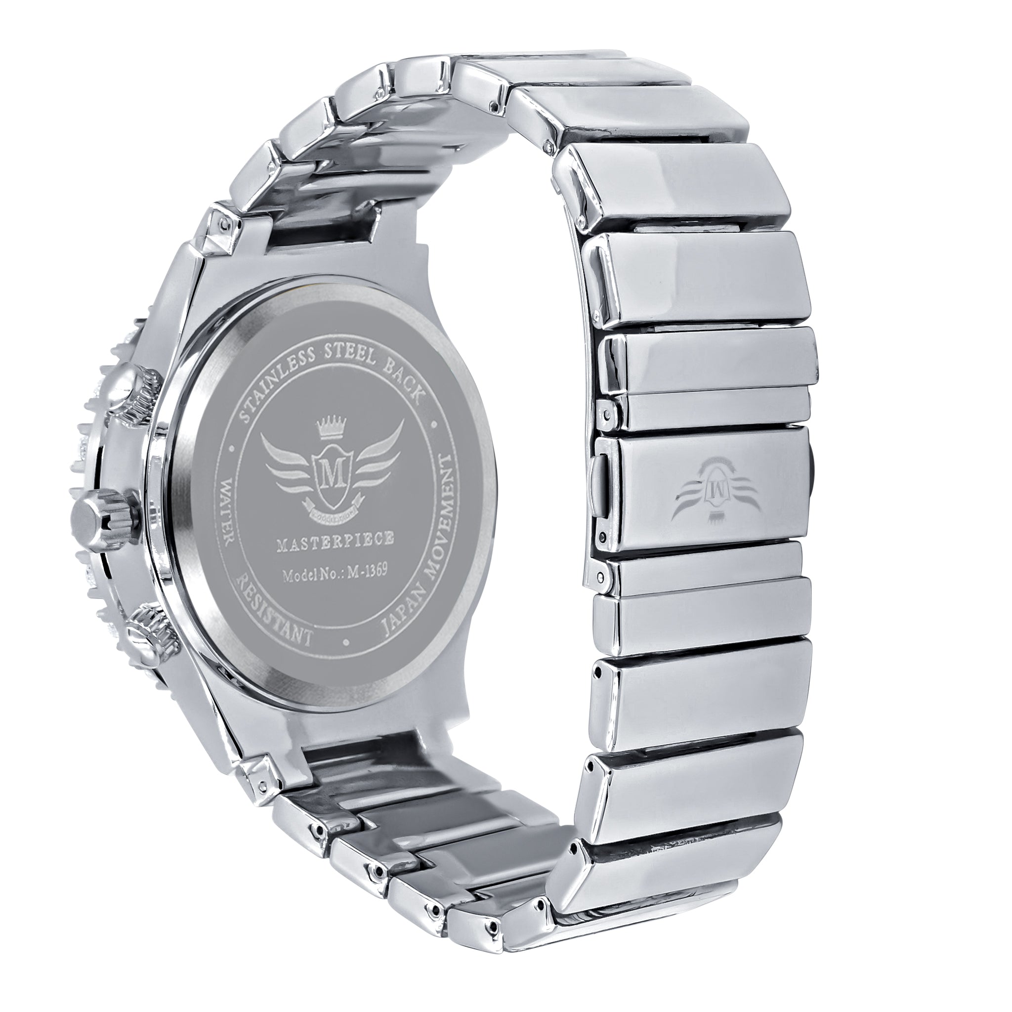 Punctilious Hip Hop Ticker I 563031 featuring a stainless steel band, CZ stone accents, and an ornate dial with bold hour markings.