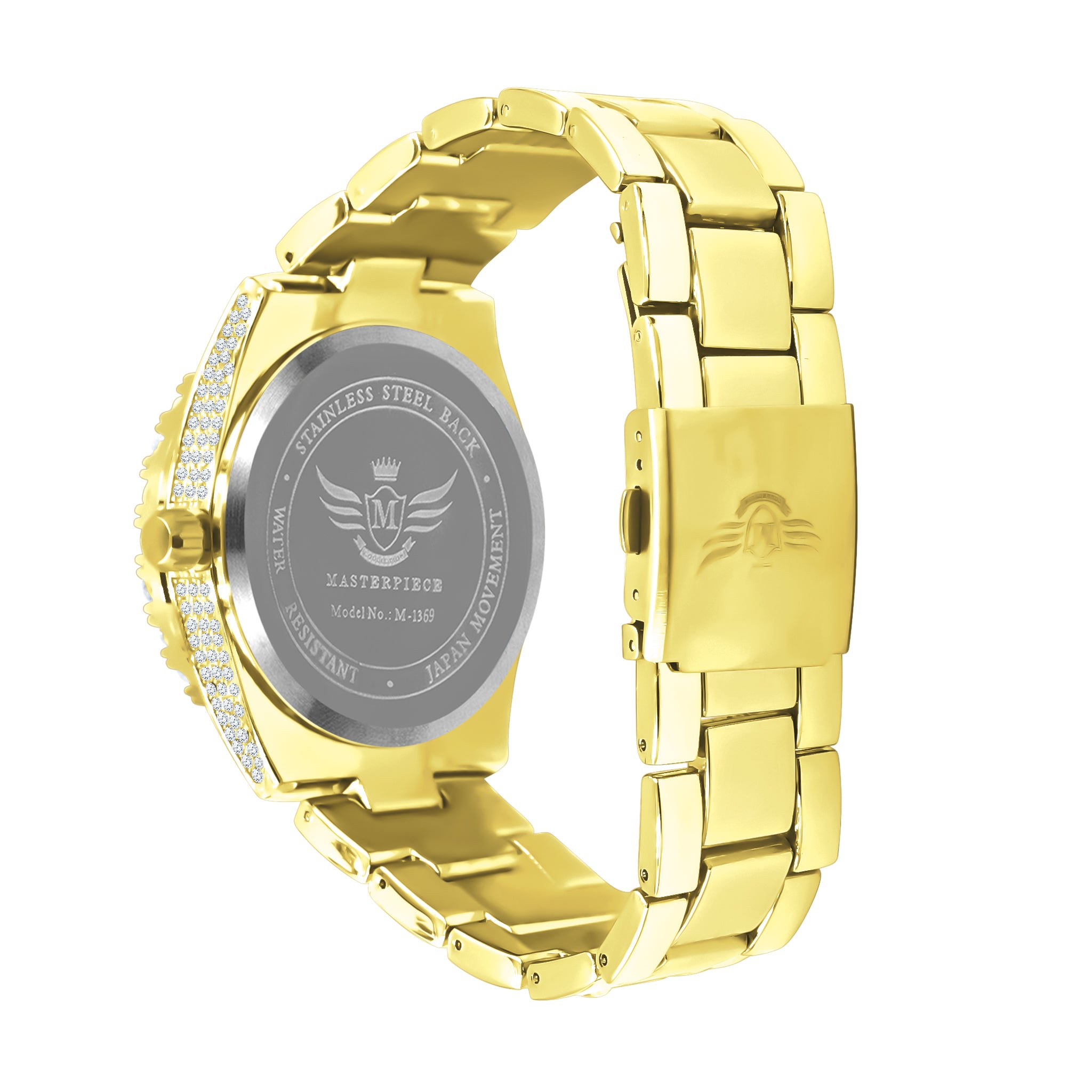 PURIST HIP HOP WATCH I 563002 featuring a luxurious design with cubic zirconia stones and a bling metal wristband.