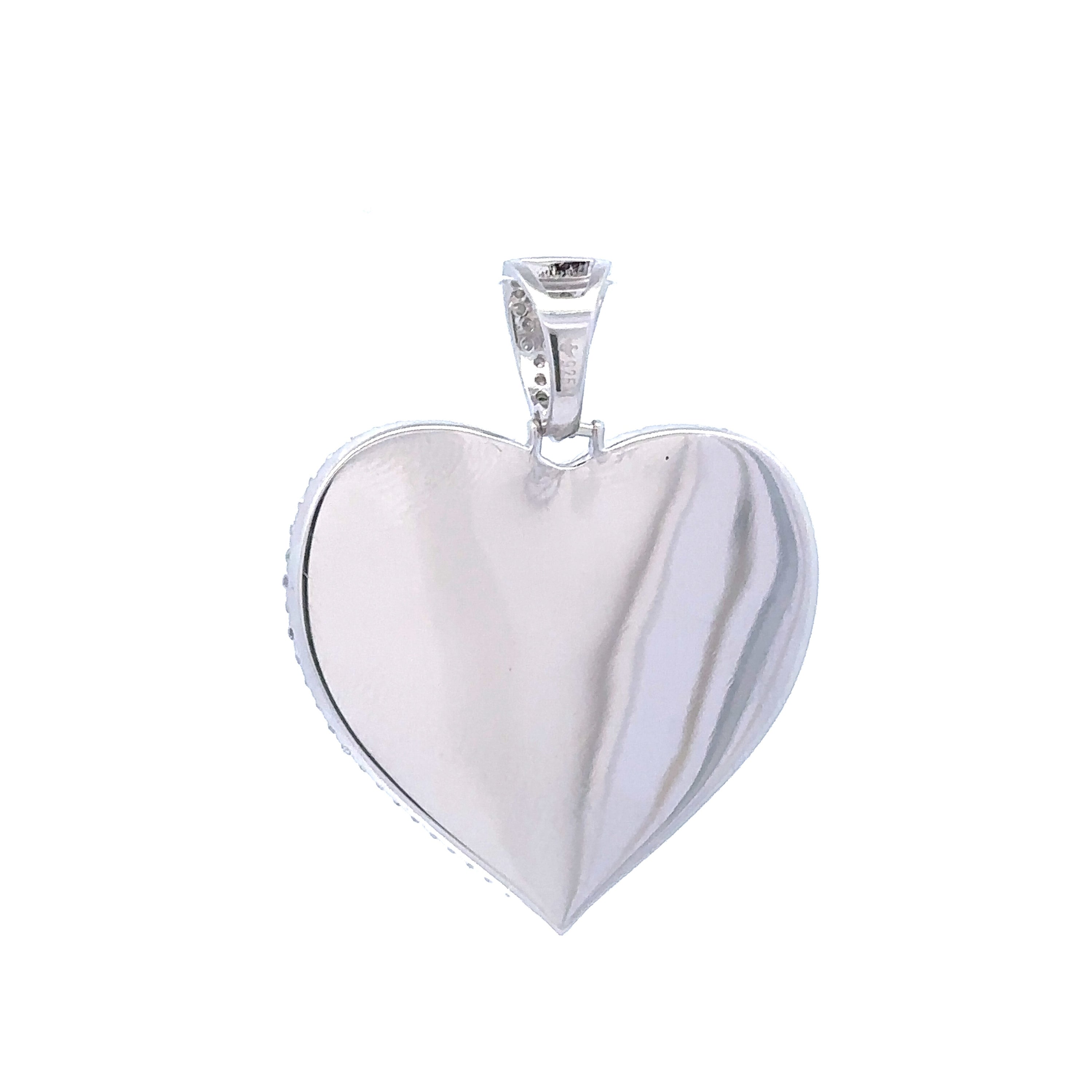 PYROUSAN 3.18 CTW 925 CZ Moissanite Rhodium Pendant showcasing sparkling stones and elegant design.