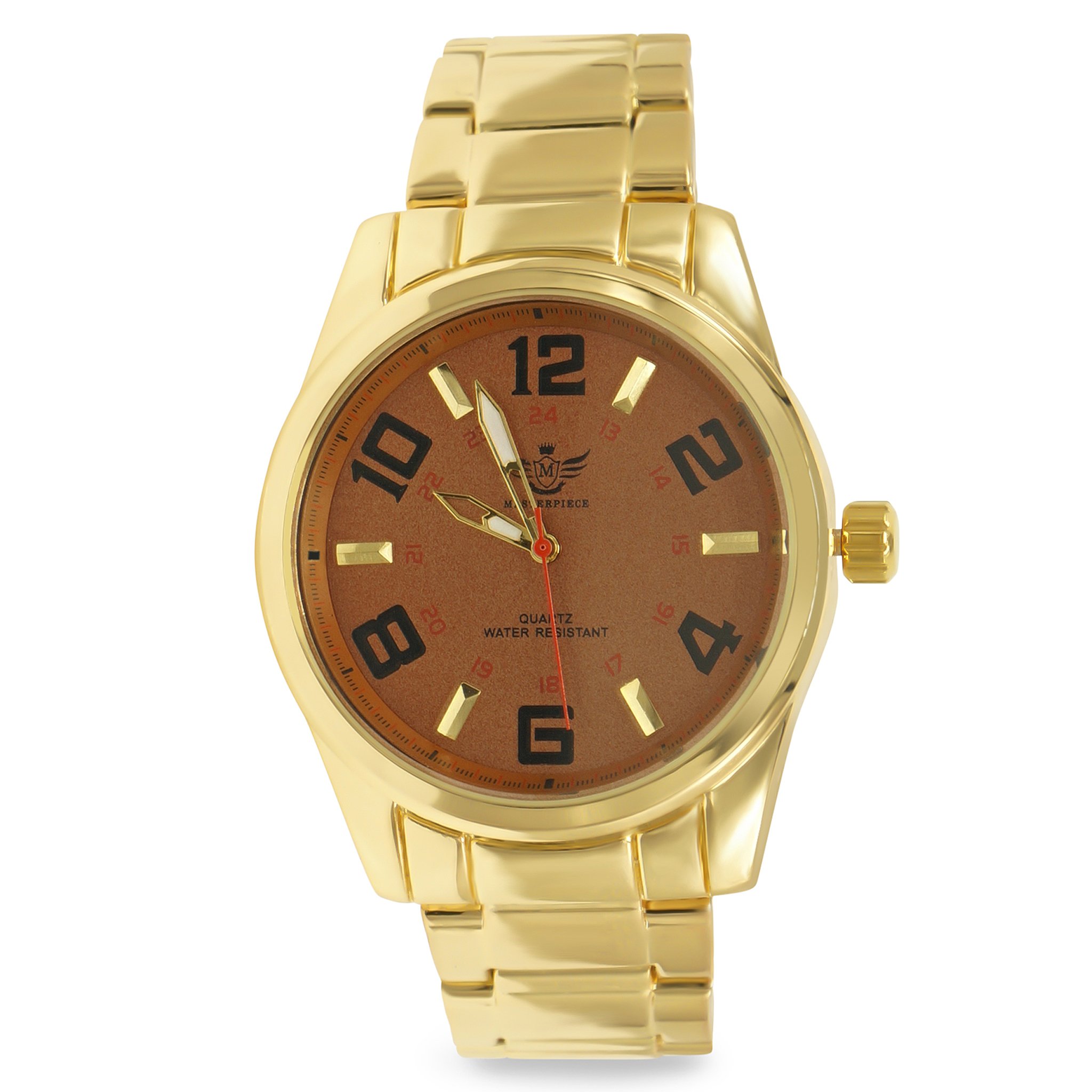 RAILROAD Classic Metal timepiece featuring luminous hands, large numbers, and a rugged high gloss finish.
