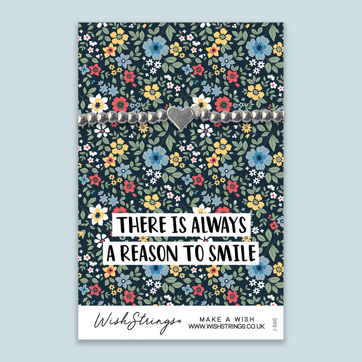 A close-up of the Reason to Smile Heart Stretch Bracelet, showcasing its elegant heart design and durable stretch band.