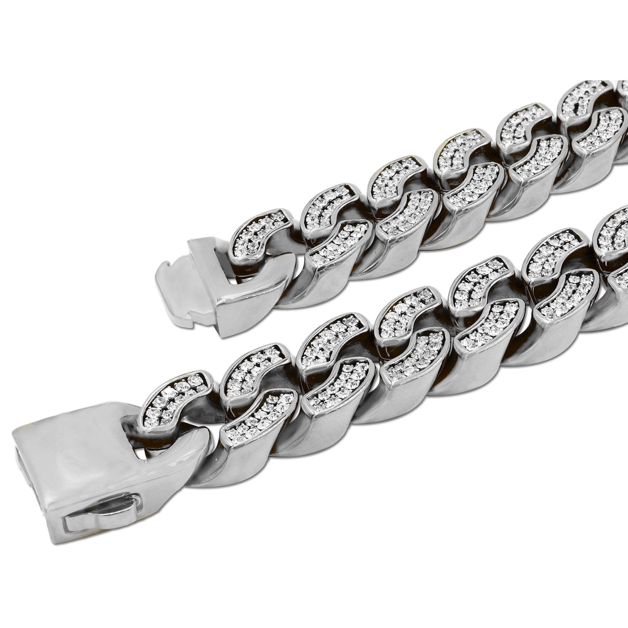 REFINED Stainless Steel Chain by Bling Master in Silver and Gold, showcasing its sleek design and quality craftsmanship.