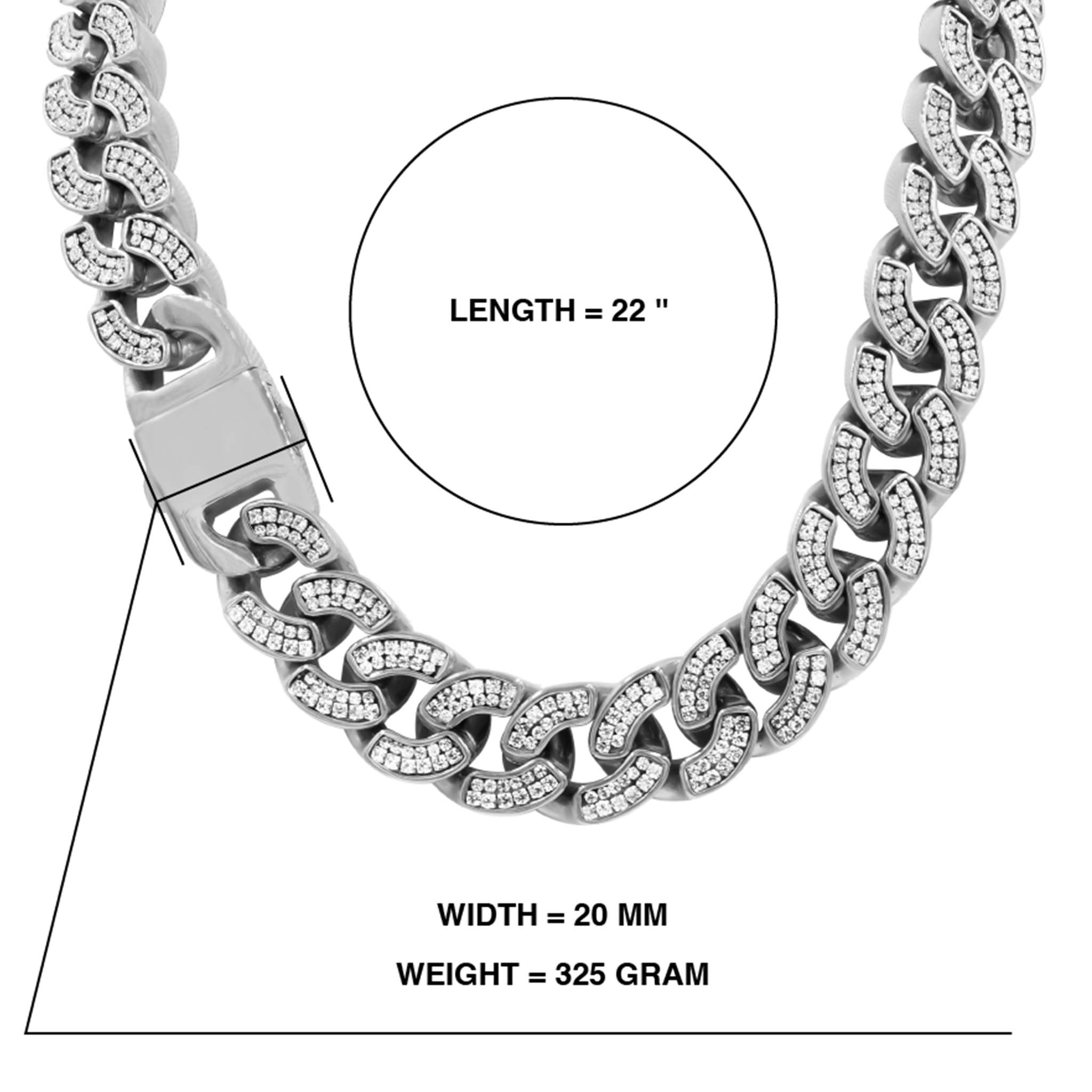 REFINED Stainless Steel Chain by Bling Master in Silver and Gold, showcasing its sleek design and quality craftsmanship.