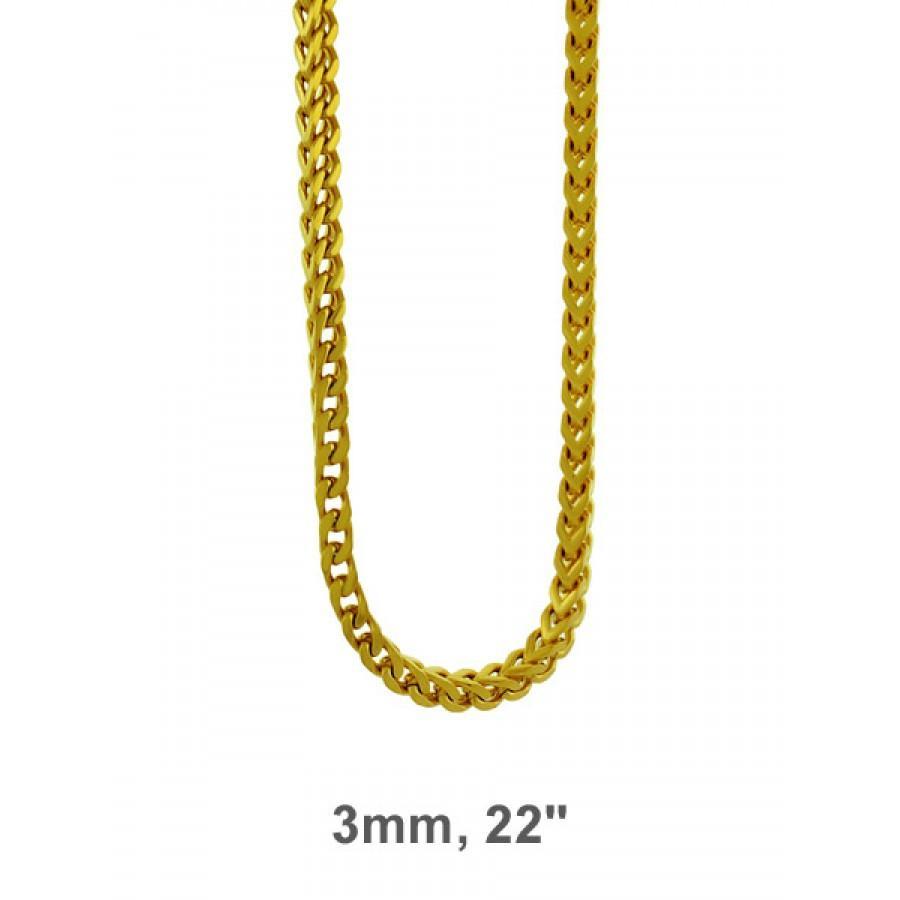 REFINED Stainless Steel Chain by Bling Master in Silver and Gold, showcasing its sleek design and quality craftsmanship.