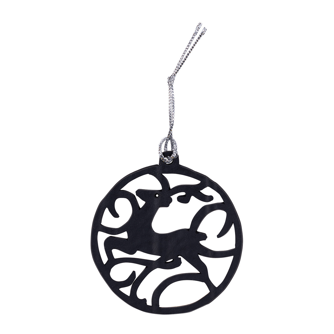 Handcrafted Reindeer Eco Friendly Christmas Decoration made from reclaimed inner tube, showcasing unique design and sustainable materials.