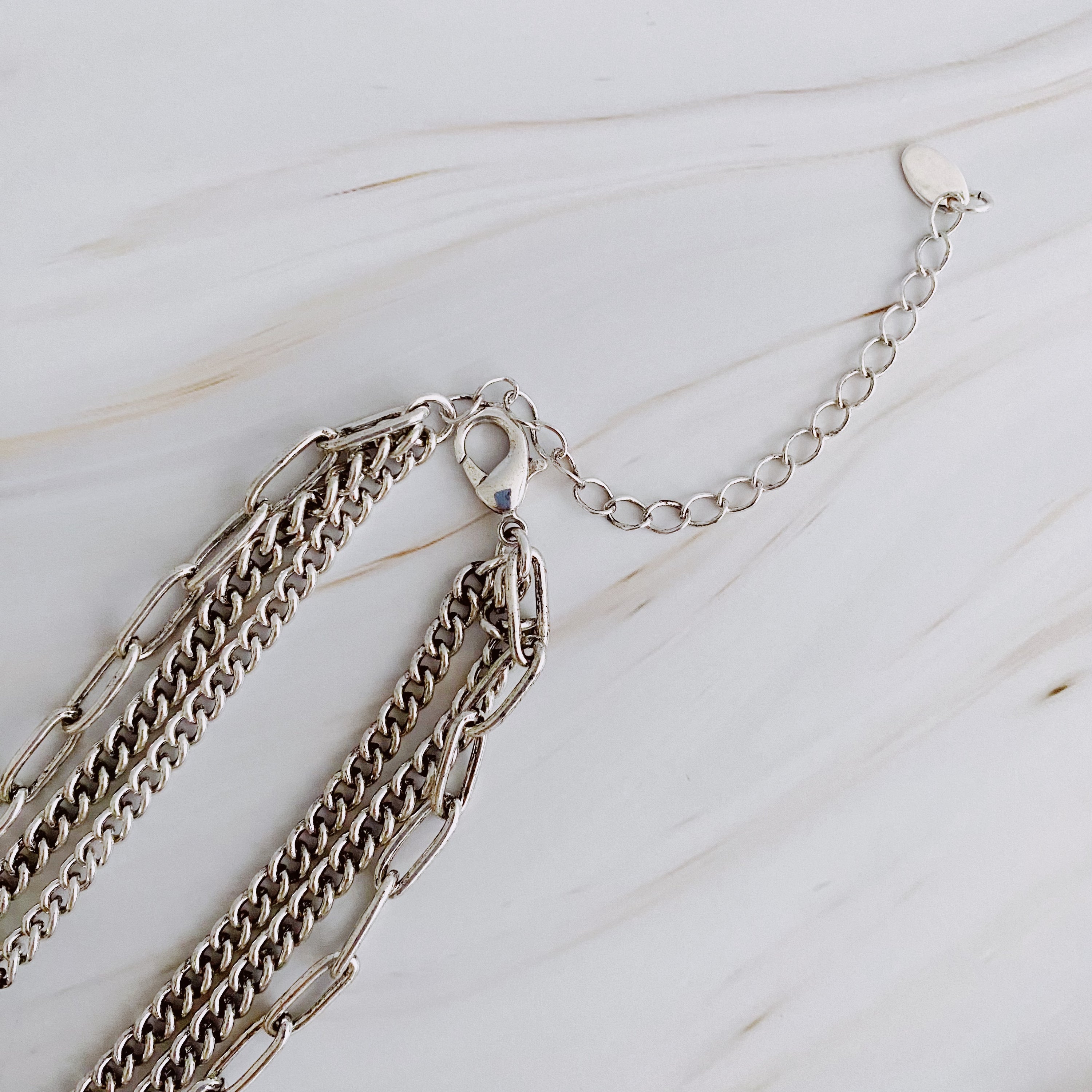 Resin Bead Golden Heart Layered Necklace featuring three layers with vibrant resin beads and antique finish plated alloy metal.