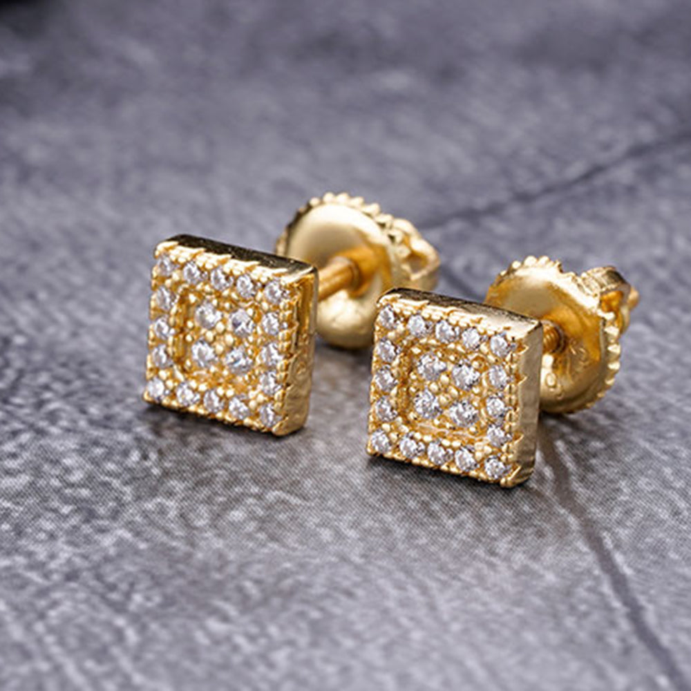 RICO Sterling Silver CZ Earrings featuring sparkling cubic zirconia stones in a stylish design.