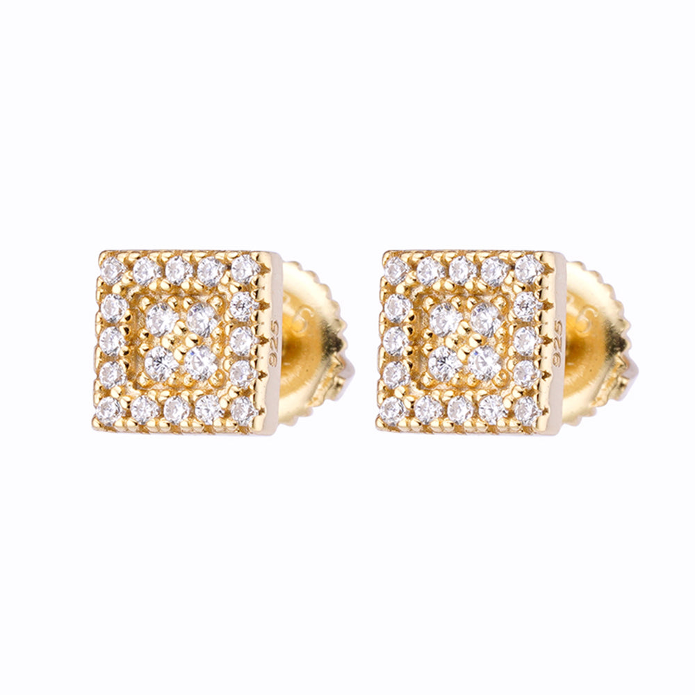 RICO Sterling Silver CZ Earrings featuring sparkling cubic zirconia stones in a stylish design.