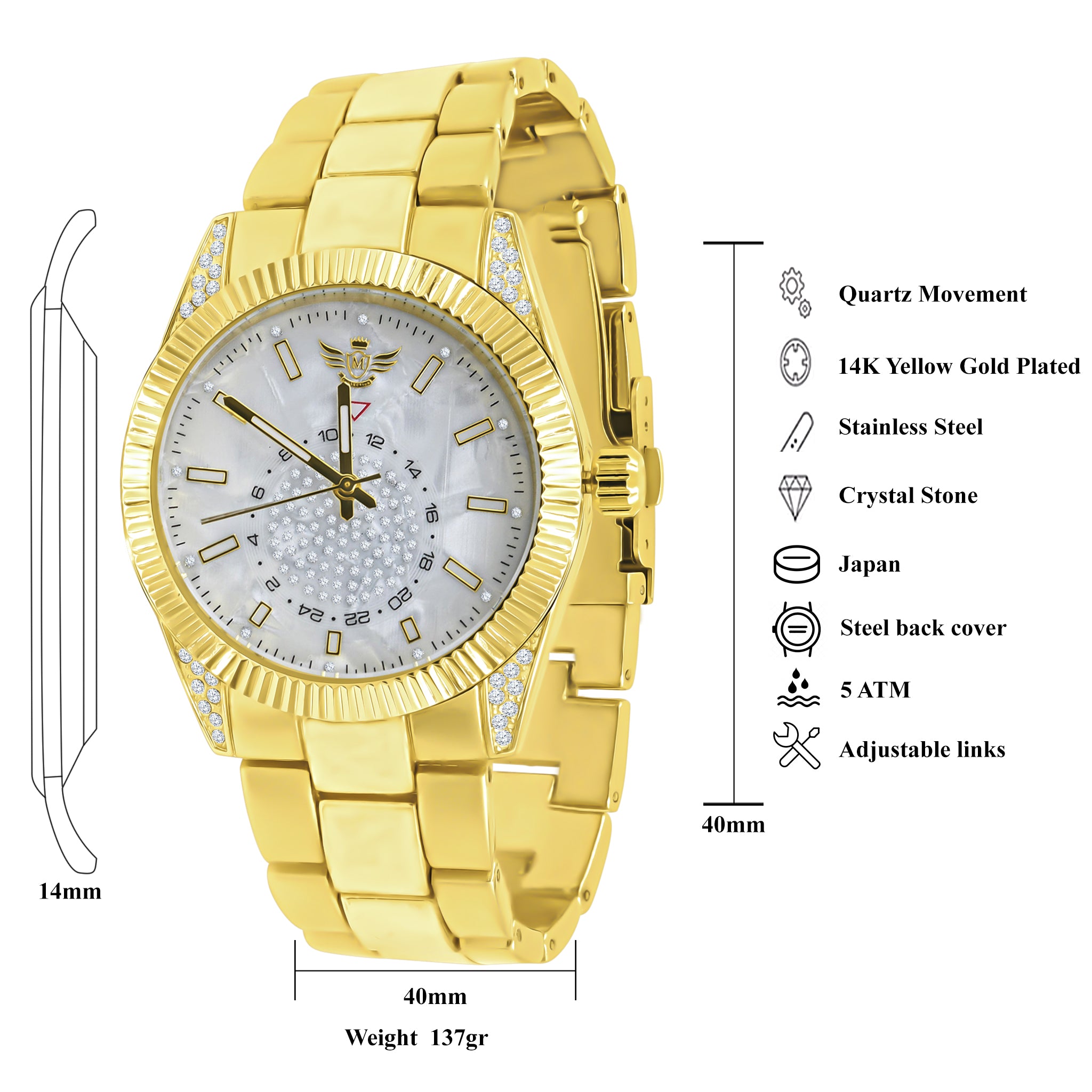 RIDER HIP HOP WATCH I 5630469 featuring a luminous metal band and prominent hour markers, perfect for urban style.