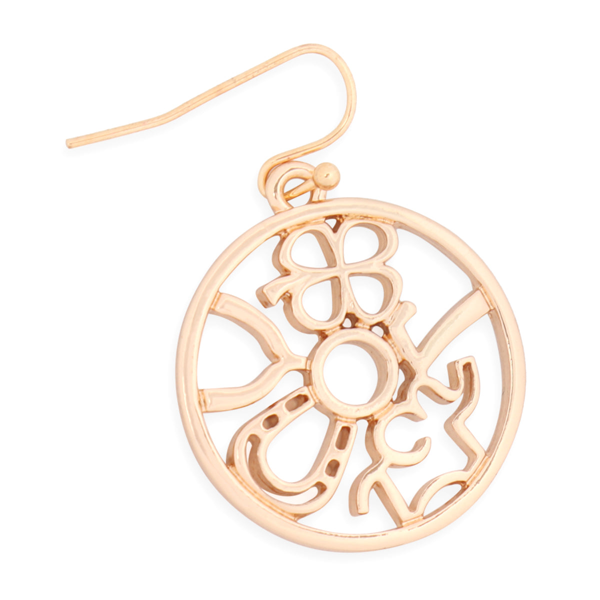 Round Cast Dangle Drop Hook Earrings by DOBBI in various colors, showcasing their elegant design and lightweight structure.