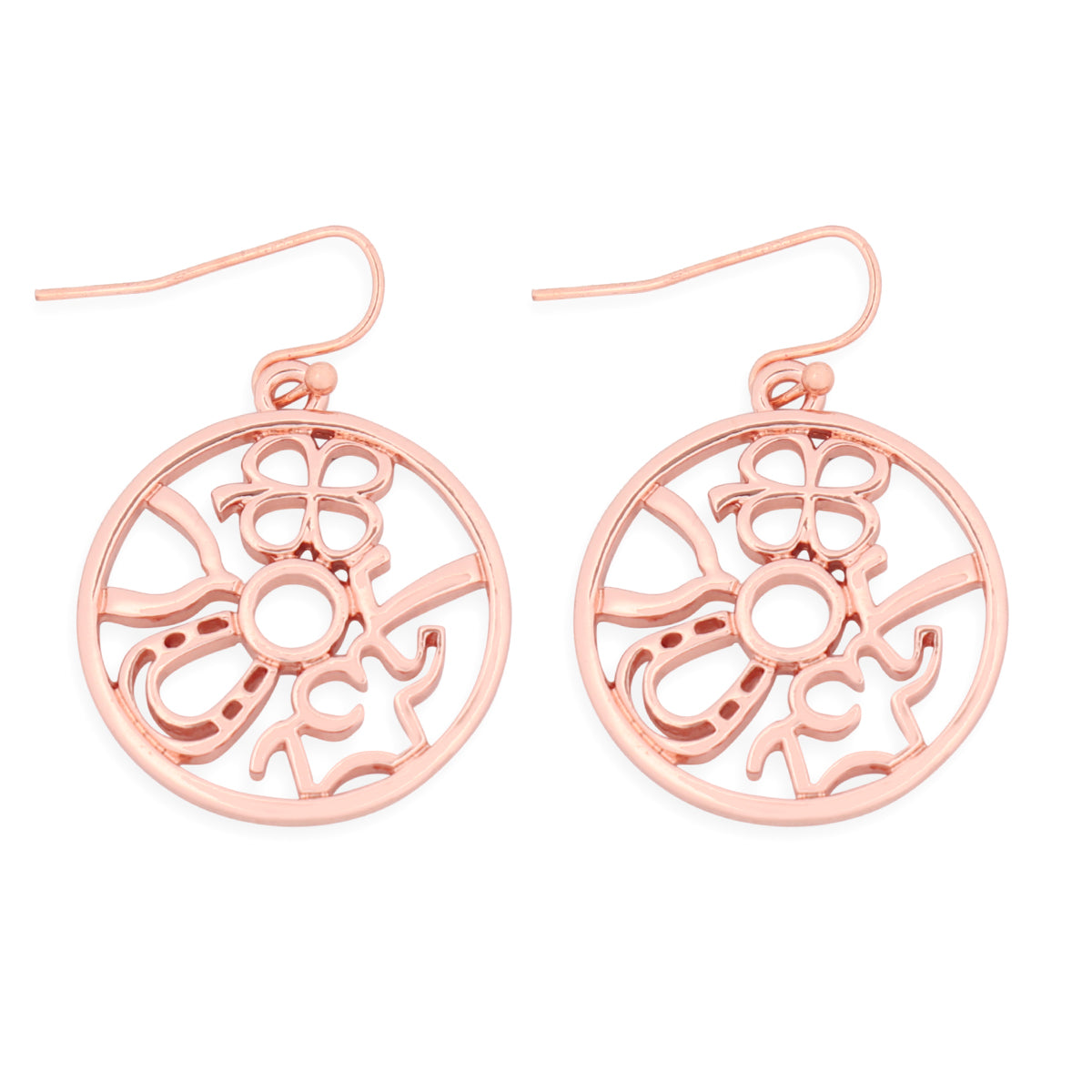 Round Cast Dangle Drop Hook Earrings by DOBBI in various colors, showcasing their elegant design and lightweight structure.