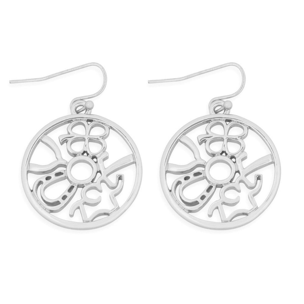 Round Cast Dangle Hook Earrings by DOBBI in various colors, showcasing their stylish design and lightweight materials.