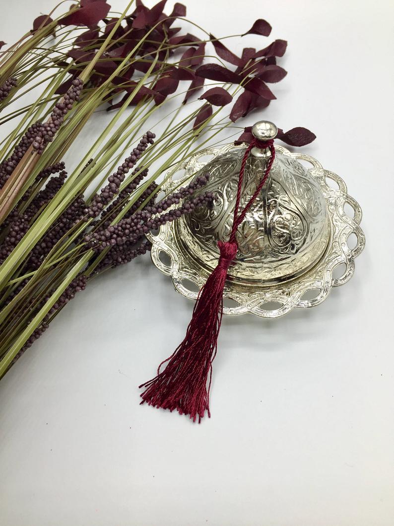 Rustic wedding favor box in antique silver and gold colors, elegantly designed for special occasions.