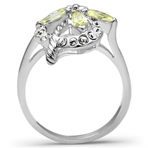 SS013 Silver 925 Sterling Silver Ring featuring a vibrant Apple Green AAA Grade CZ stone, showcasing elegance and craftsmanship.