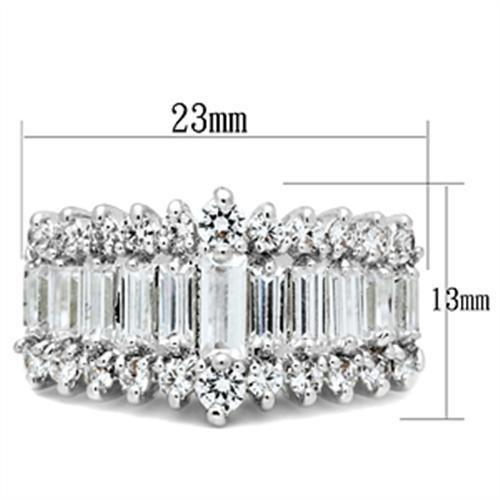 SS021 Silver 925 Sterling Silver Ring featuring a clear AAA Grade CZ stone, showcasing its elegant design and high-quality craftsmanship.