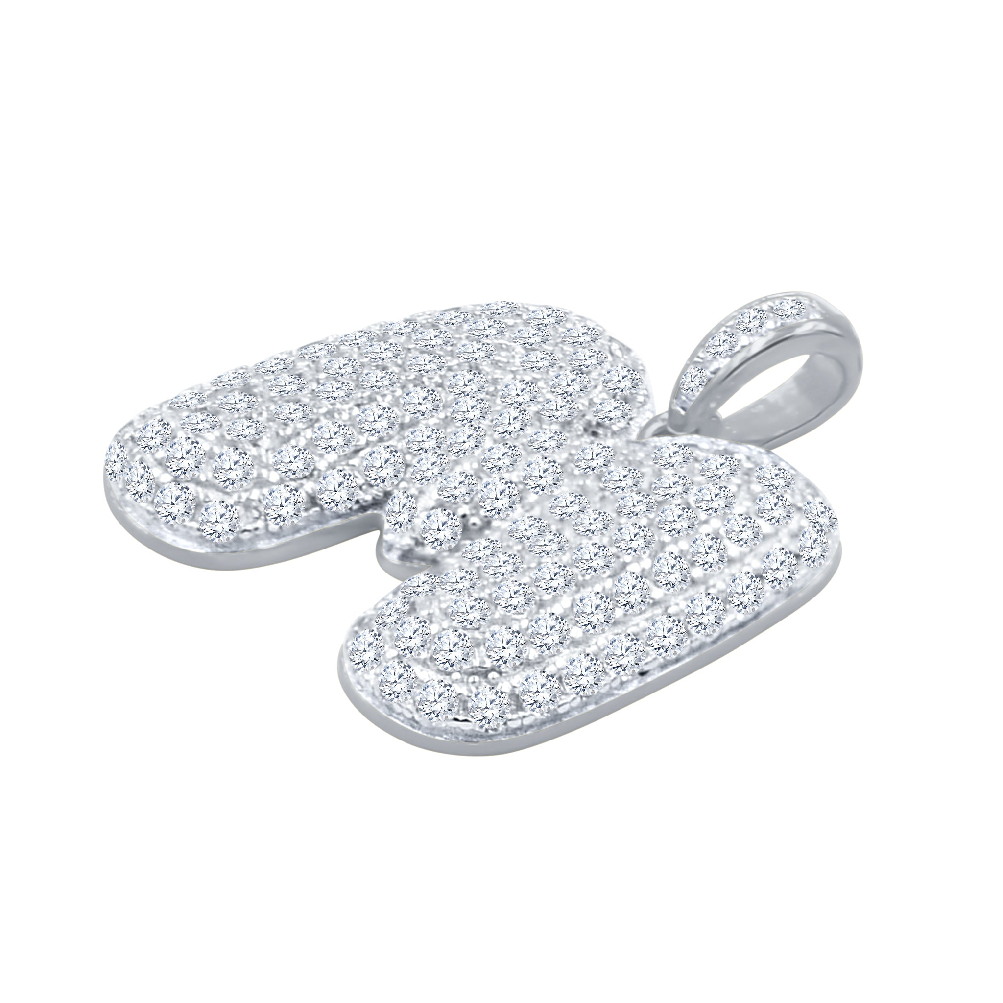 SEIGNEURIAL Initial Pendant featuring a personalized letter adorned with cubic zirconia stones in sterling silver or gold plating.