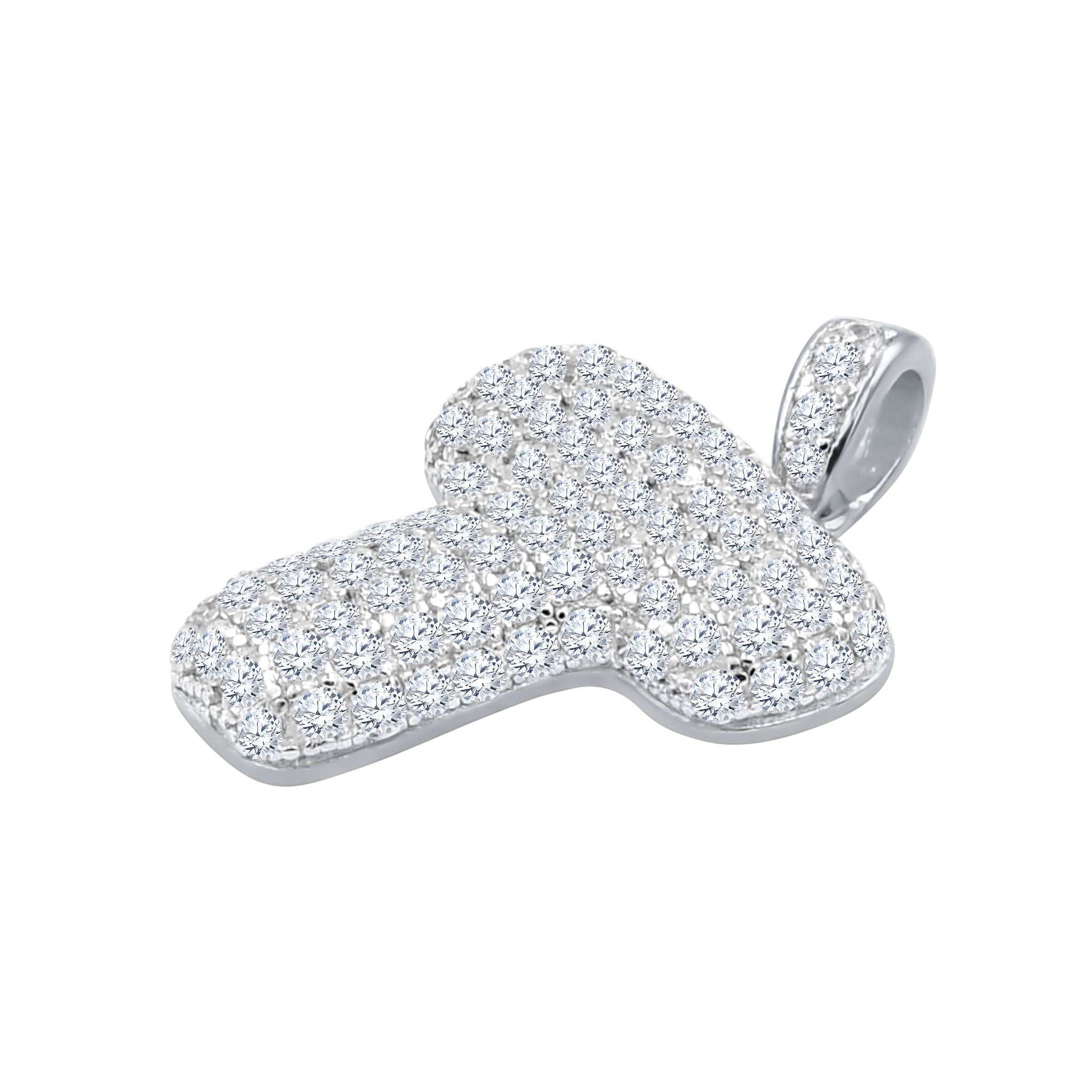 SEIGNEURIAL Initial Pendant featuring a personalized letter adorned with cubic zirconia stones in sterling silver or gold plating.