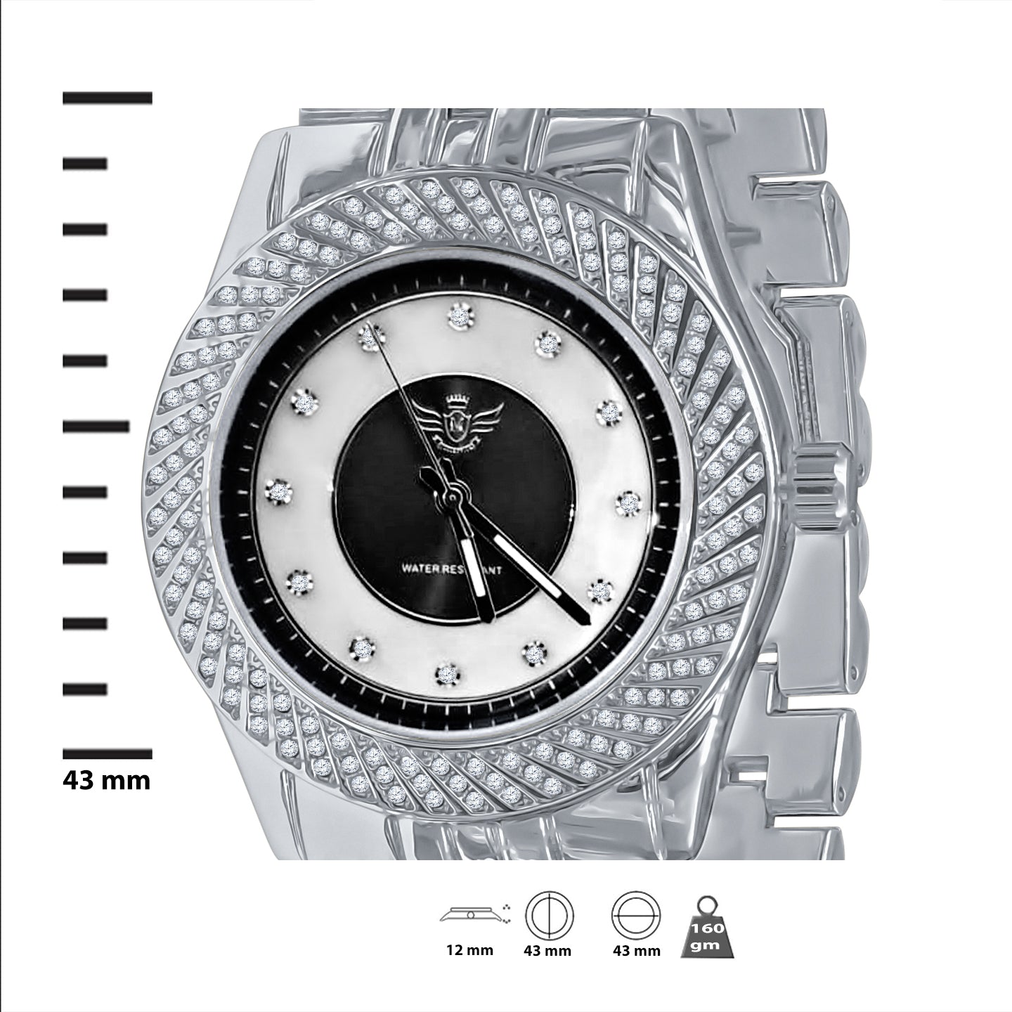 SHELLAC Hip Hop Metal Watch showcasing a refulgent dial and elegant design, perfect for trendsetters.