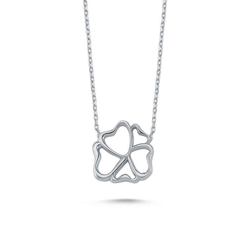 Elegant silver necklace featuring a delicate lily flower pendant, handmade from 925 Sterling Silver with a rose gold or rhodium finish.