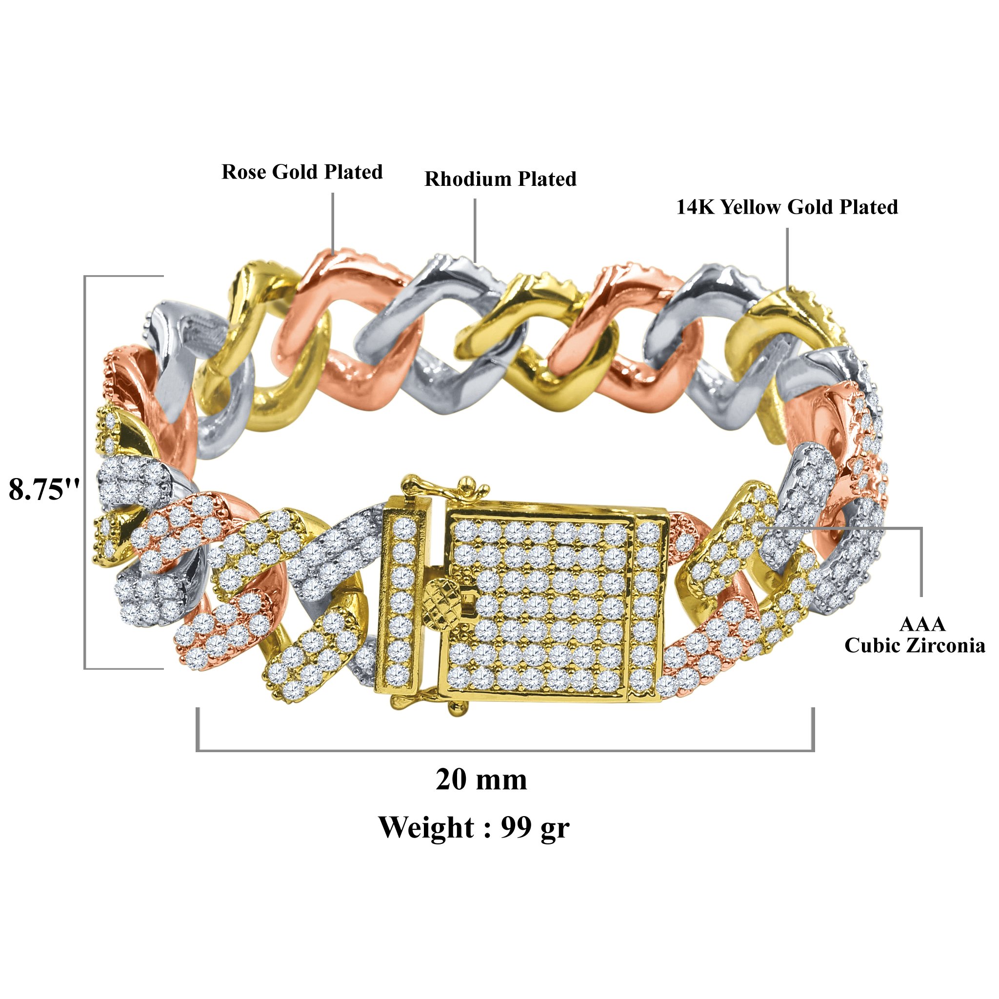 SINUOUS CZ Bracelet featuring AAA Cubic Zirconia stones in a tortuous design, crafted from solid brass, elegantly displayed on a soft background.