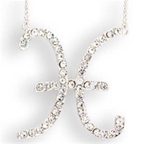 SNK02 Silver Brass Chain Pendant featuring a clear top-grade crystal centerpiece, elegantly designed for versatile wear.