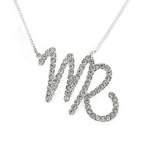 SNK03 Silver Brass Chain Pendant featuring a clear top-grade crystal, elegantly designed for versatile wear.