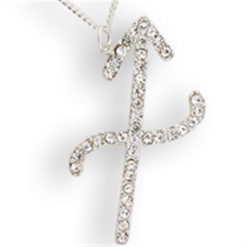 SNK11 Silver Brass Chain Pendant featuring a clear top-grade crystal centerpiece, elegantly designed for versatile wear.
