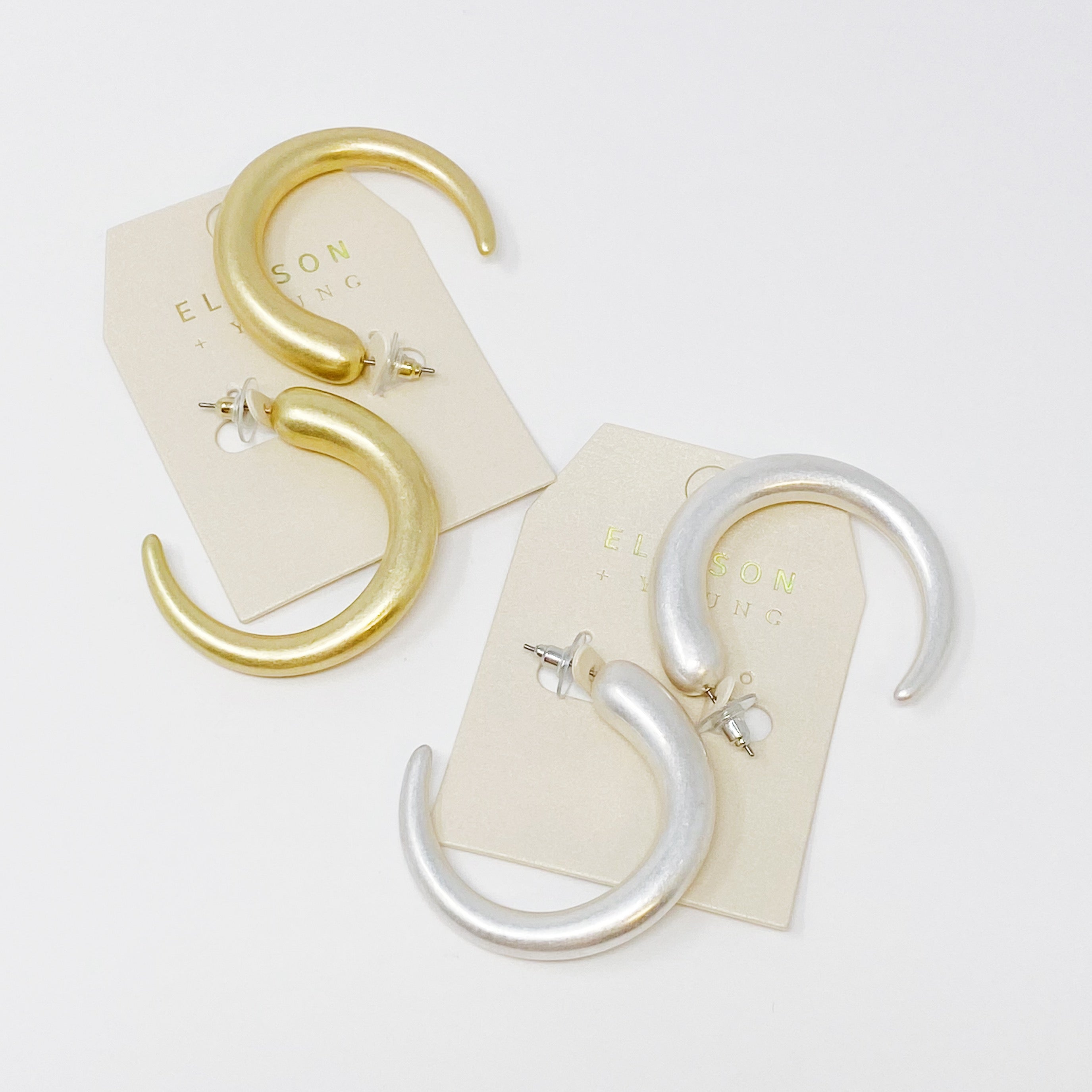 So Smooth Daily Hoop Earrings in gold and silver finish, lightweight and stylish, perfect for everyday wear.