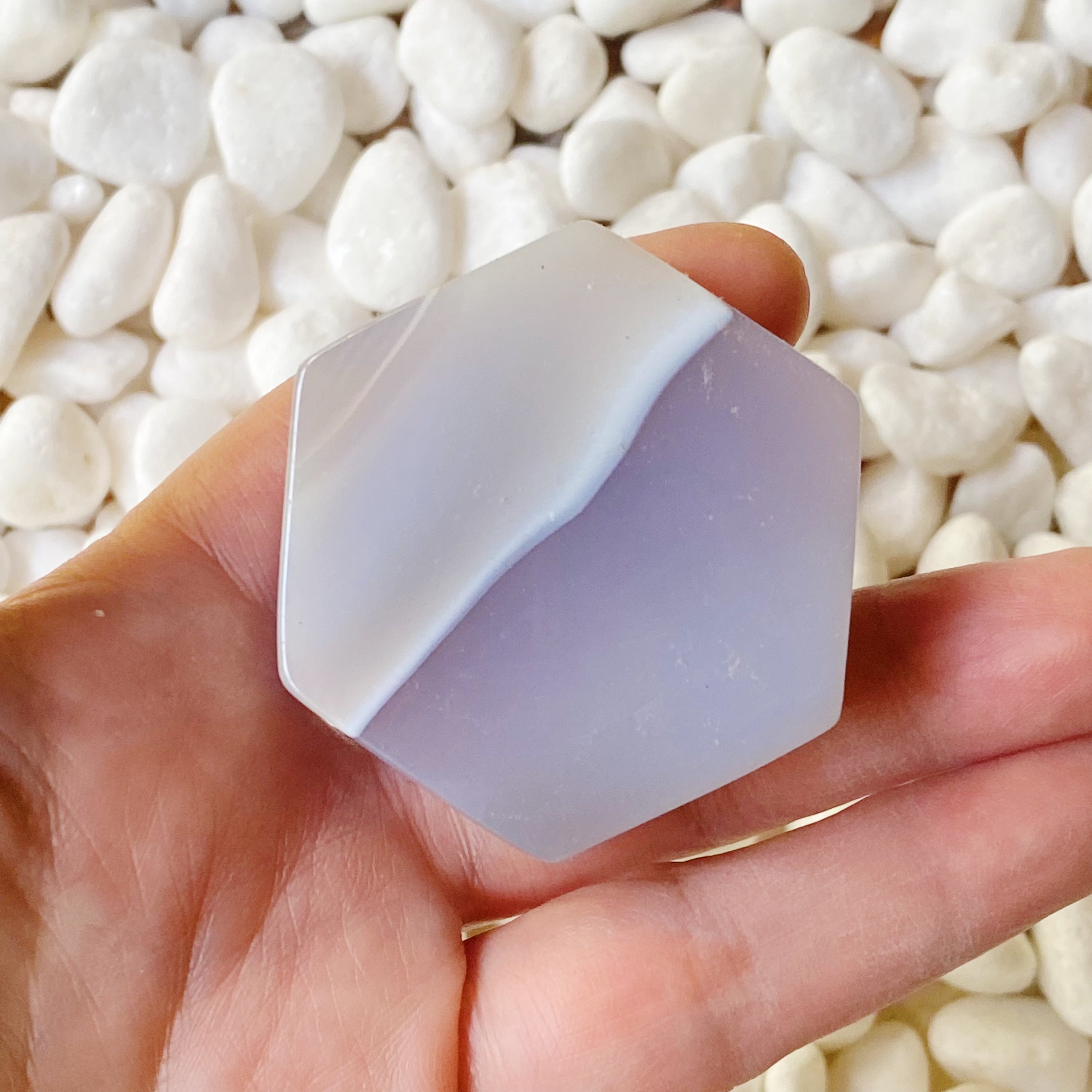 Soho Lounge Hexagon Stone Wine Stopper featuring a polished semi-precious stone in a unique hexagon shape, perfect for wine enthusiasts.