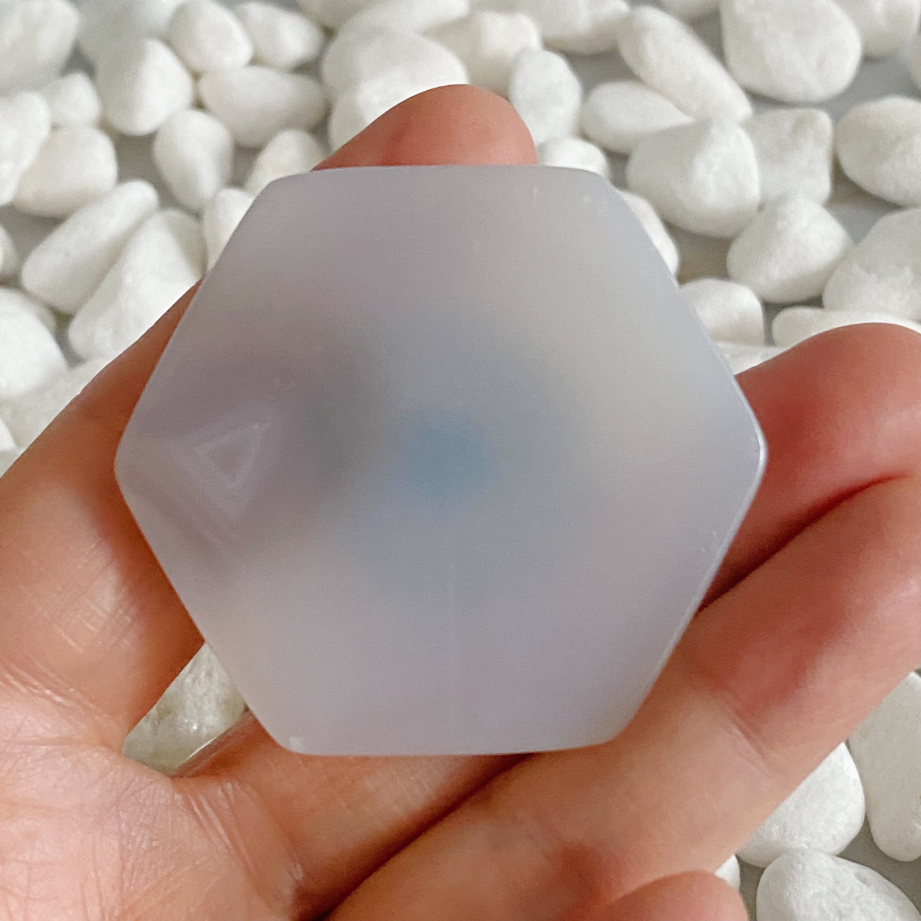 Soho Lounge Hexagon Stone Wine Stopper featuring a polished semi-precious stone in a unique hexagon shape, perfect for wine enthusiasts.