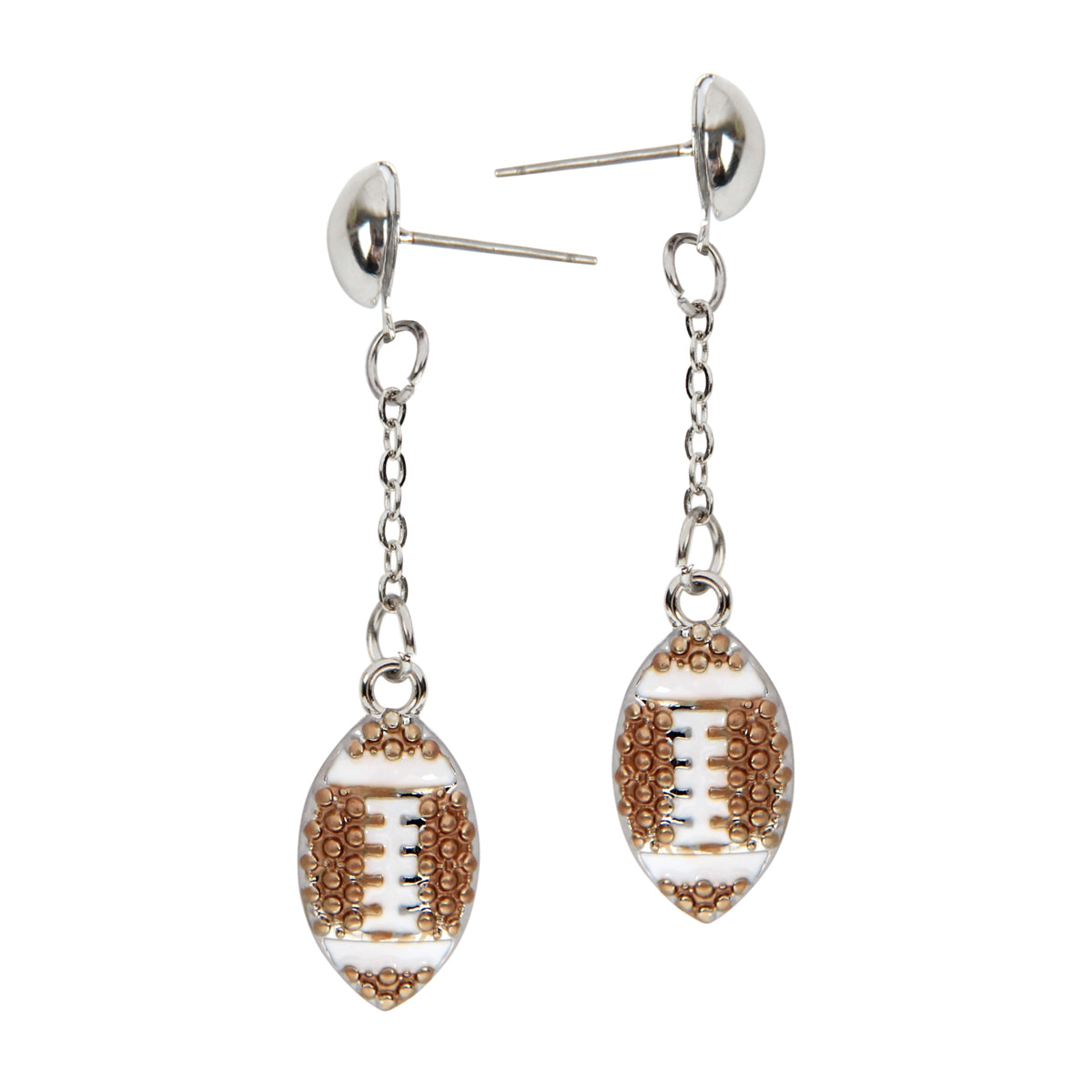 Sports Post Drop Dangle Earrings by DOBBI featuring colorful glass stones and a stylish drop design.
