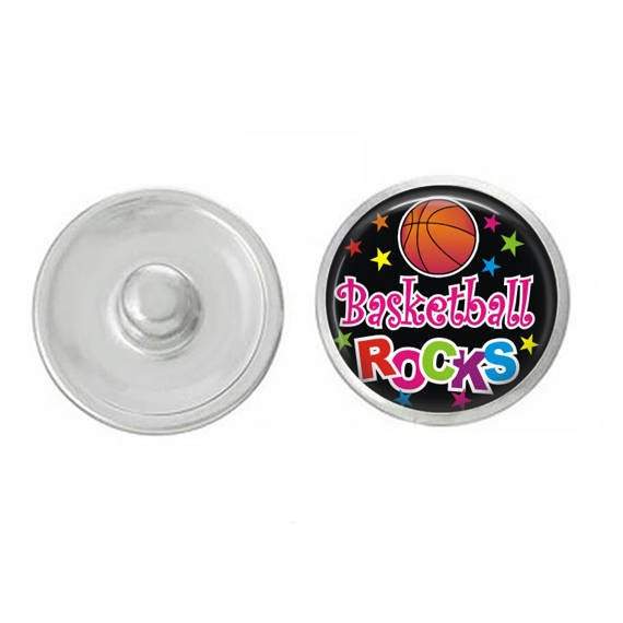 A collection of Sports Rock Themed Snaps showcasing vibrant colors and unique designs, perfect for interchangeable snap jewelry.